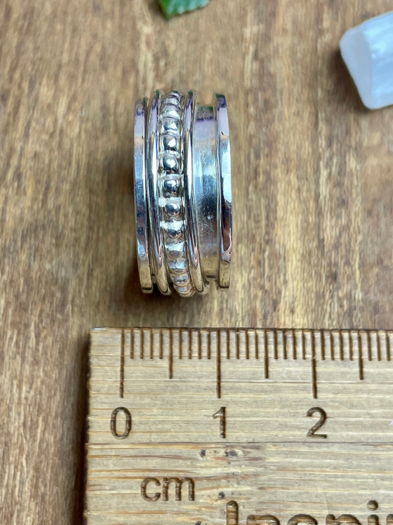 Sterling Silver Spinner Ring - Size 6 Fidget Ring