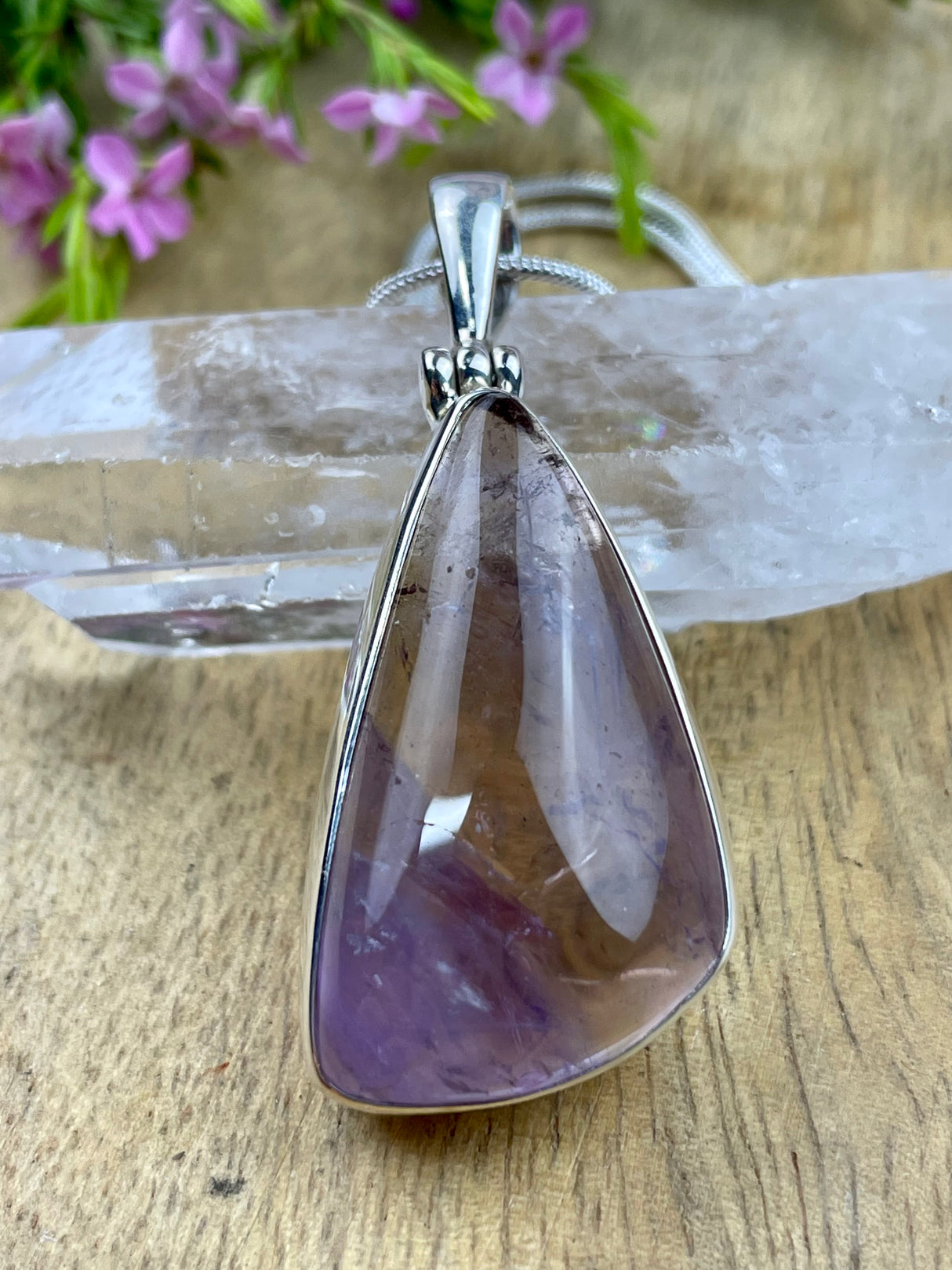 Ametrine Silver Pendant & Chain - "I can overcome anything I set my mind to."