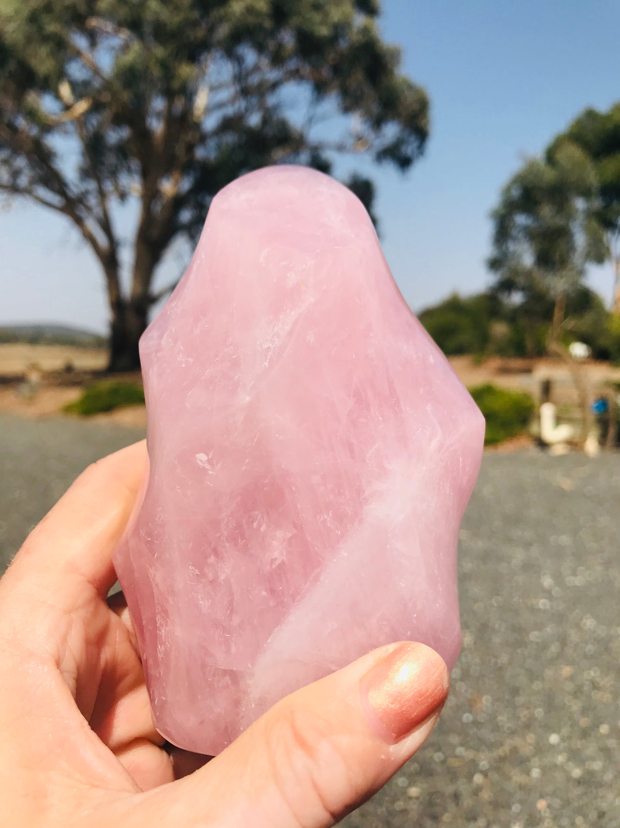 Rose Quartz Flame Madagascan - 432g - Love.