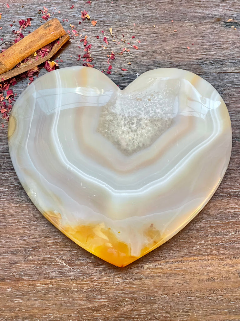 Blue Agate Druzy Heart 337g -  "I am at peace with myself and the world around me."
