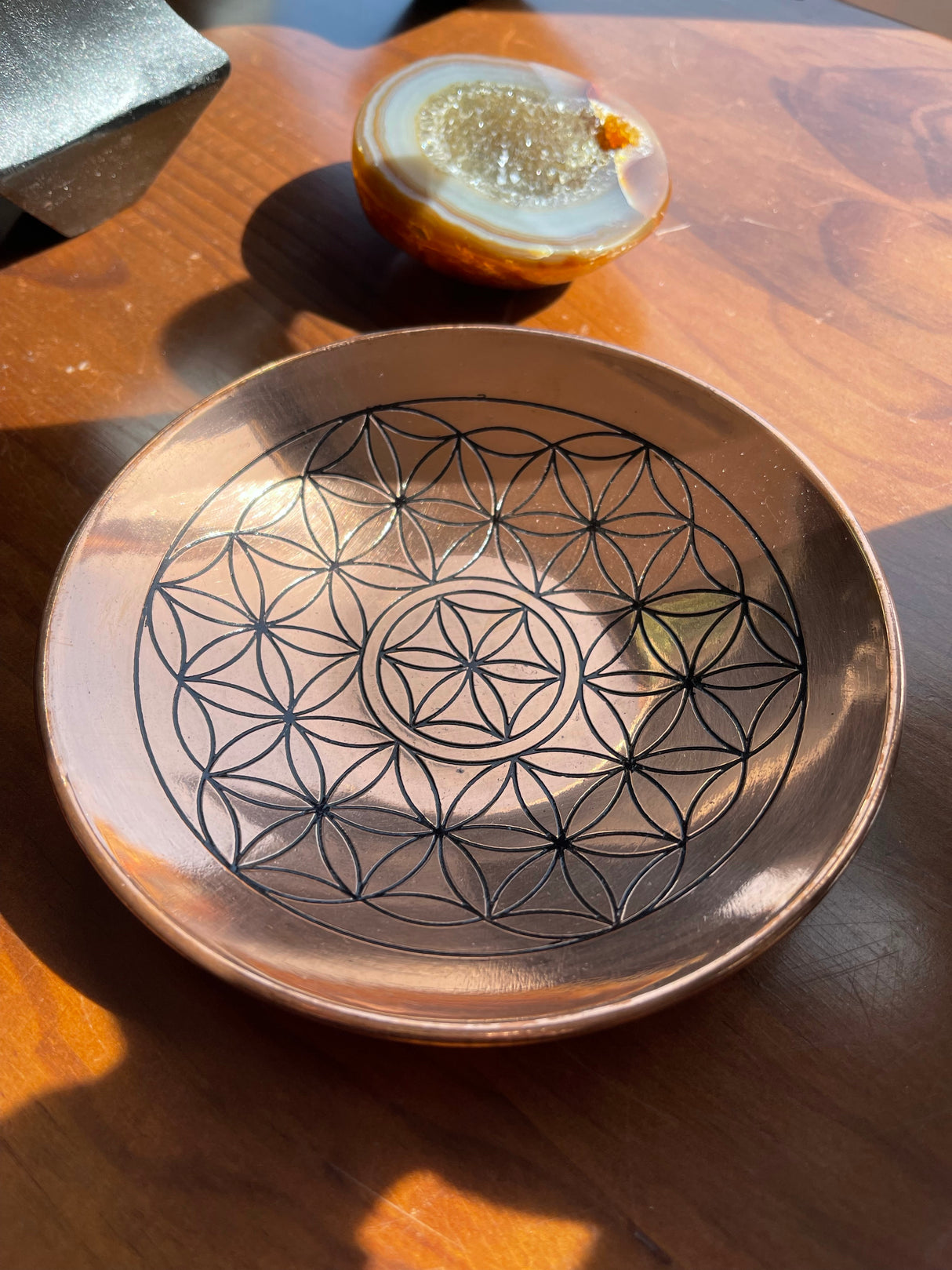 Flower of Life Copper Plate 15cm