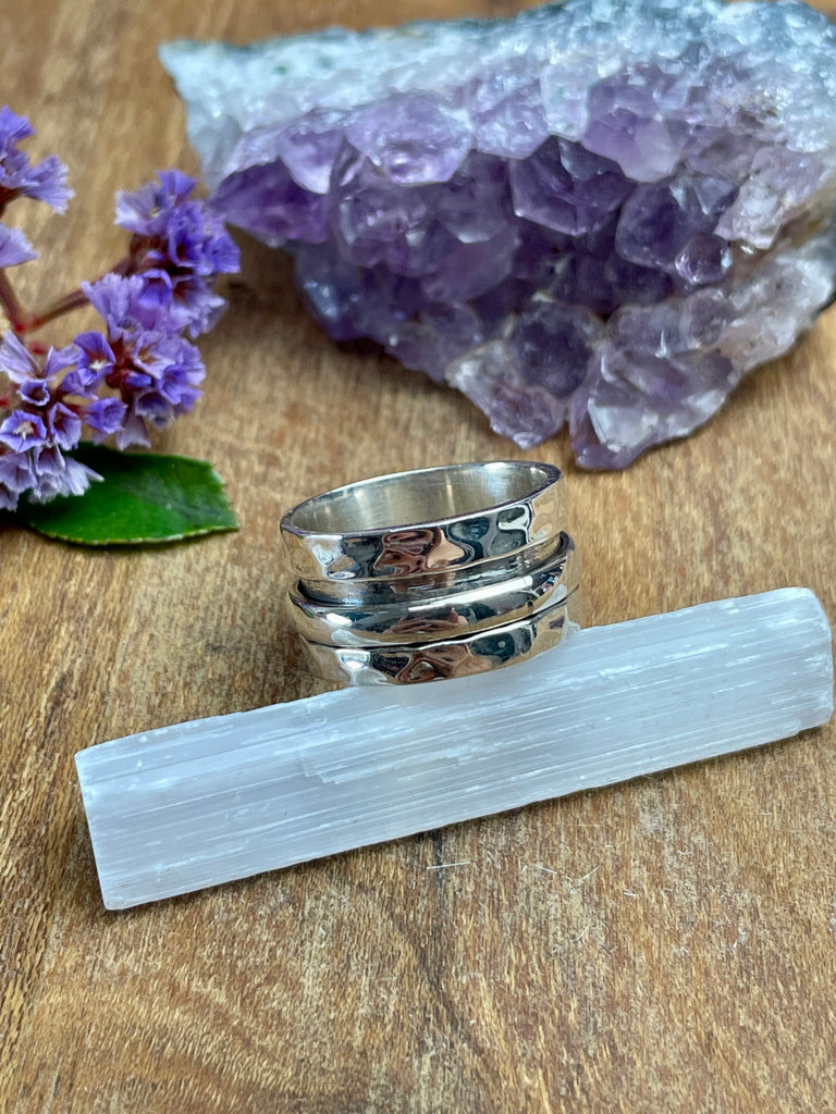 Sterling Silver Spinner Ring - Size 7 Fidget Ring