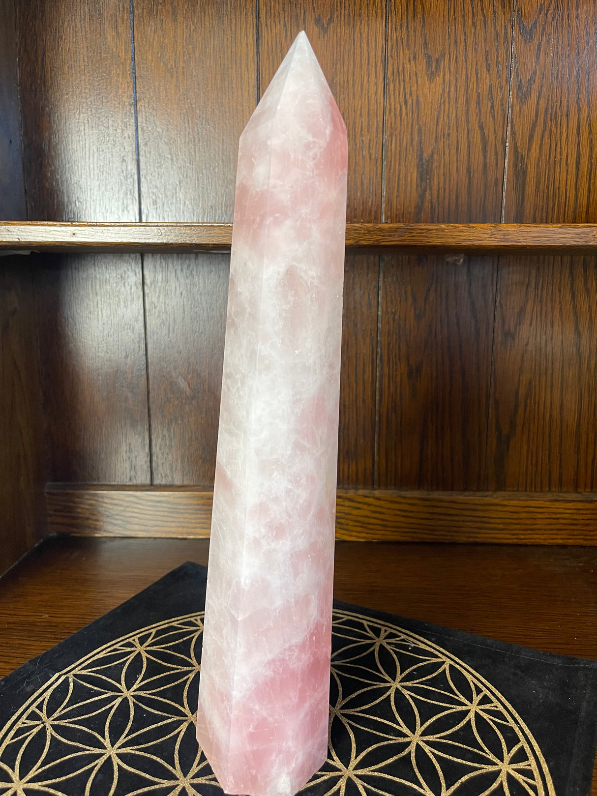 Rose Quartz Tower 38cm - 2.24kilos. - Love & Peace