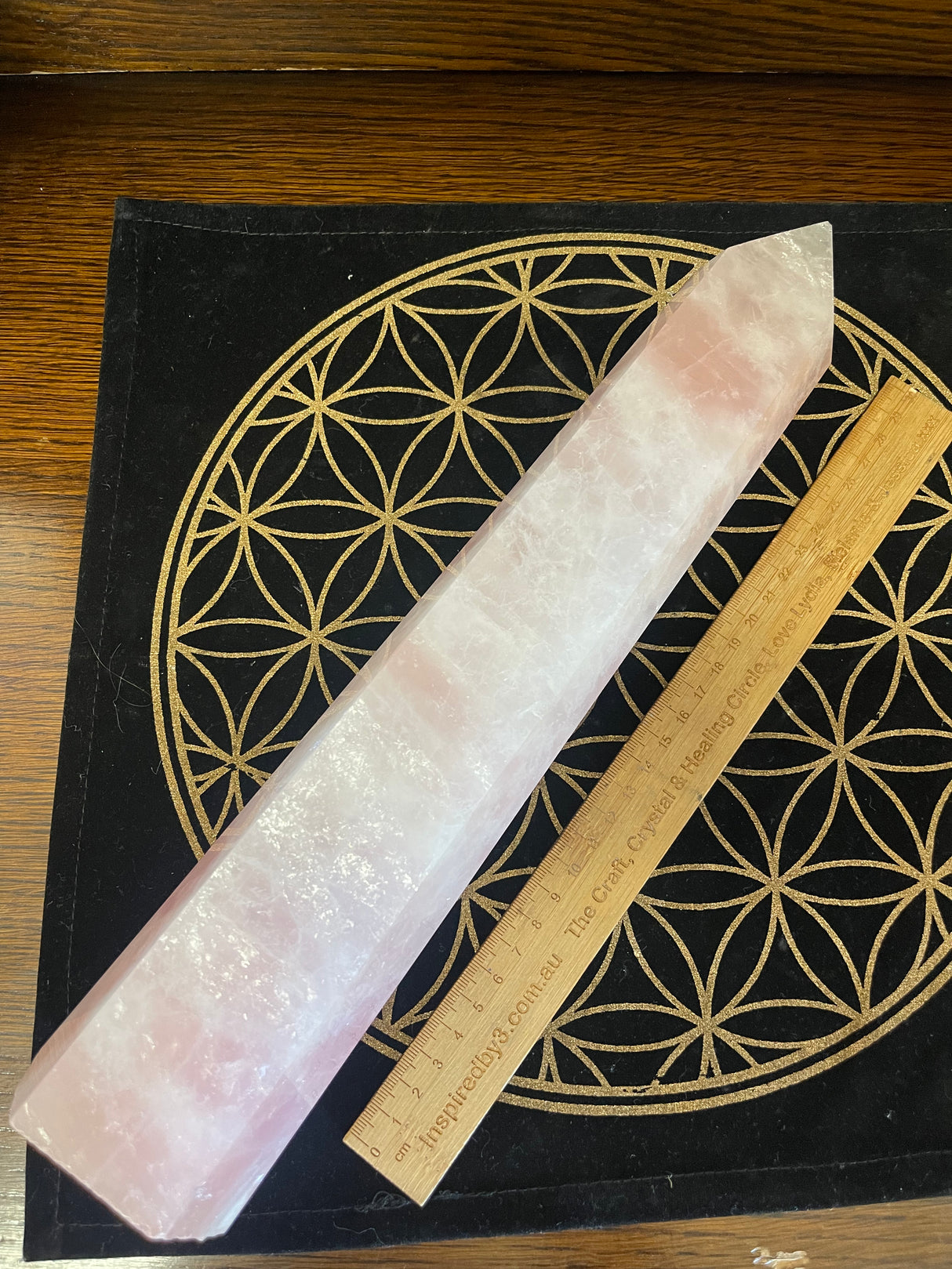 Rose Quartz Tower 38cm - 2.24kilos. - Love & Peace