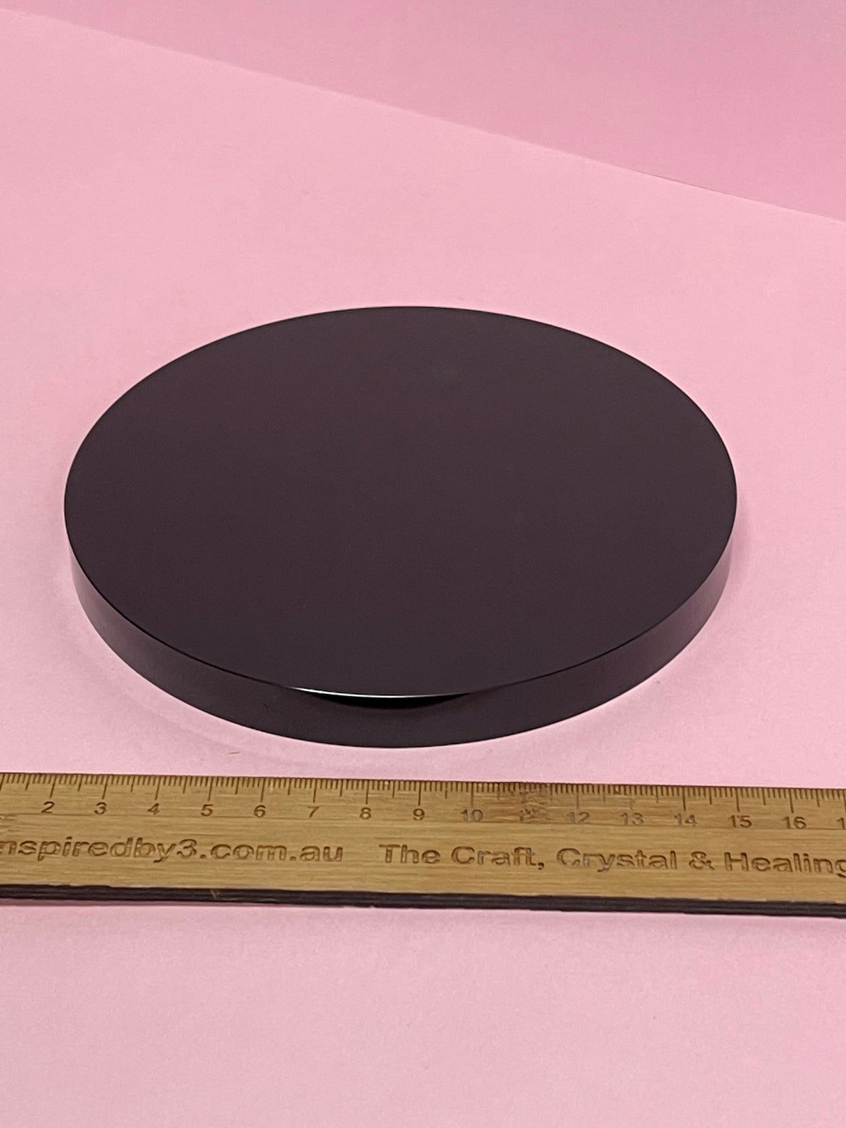 Black Obsidian Scrying Mirror & Stand 15cm - Divination. Seer. Oracle. Travel. Gazing. Scrying.