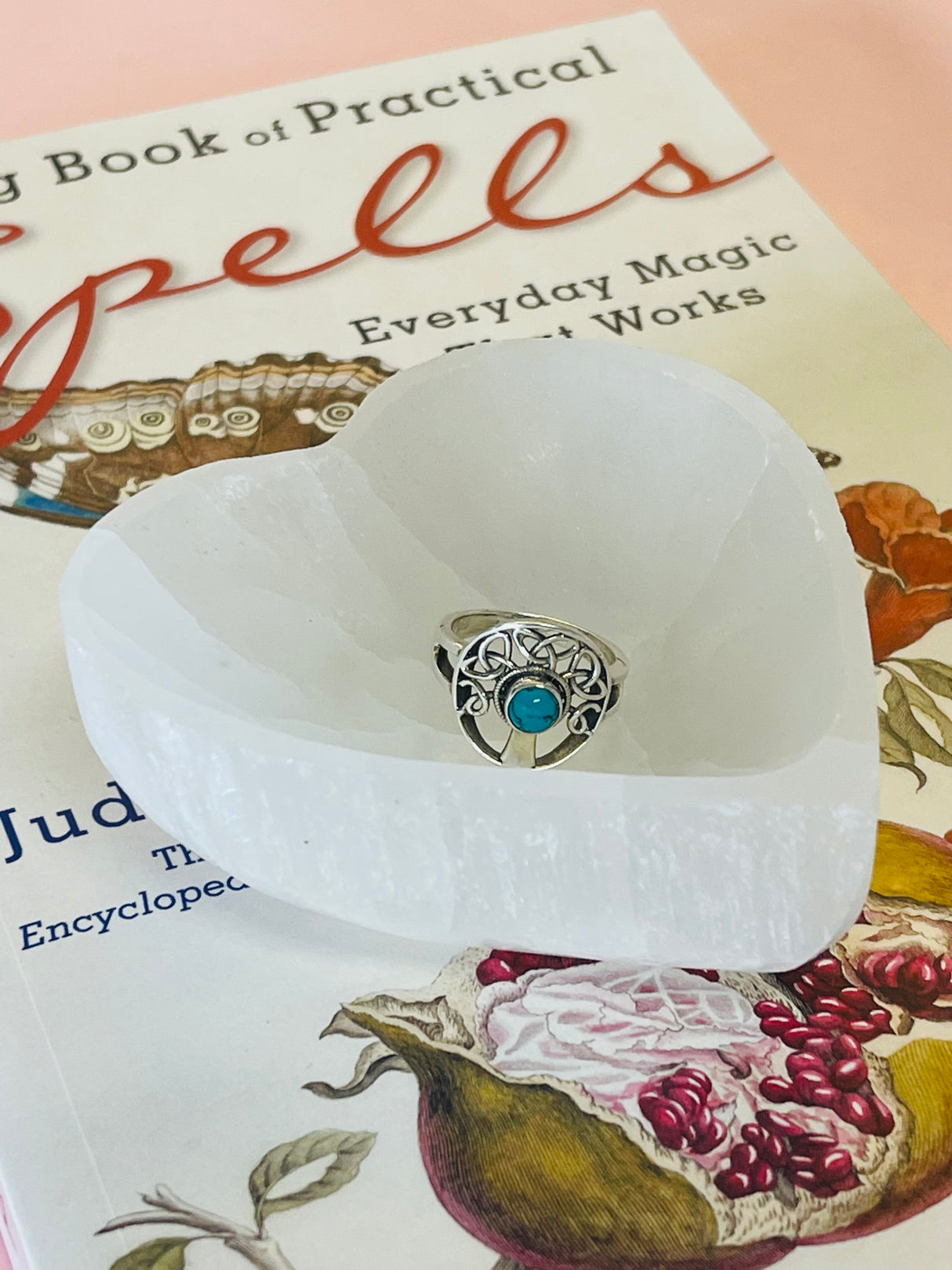 Selenite Heart Shaped Bowl 9cm: