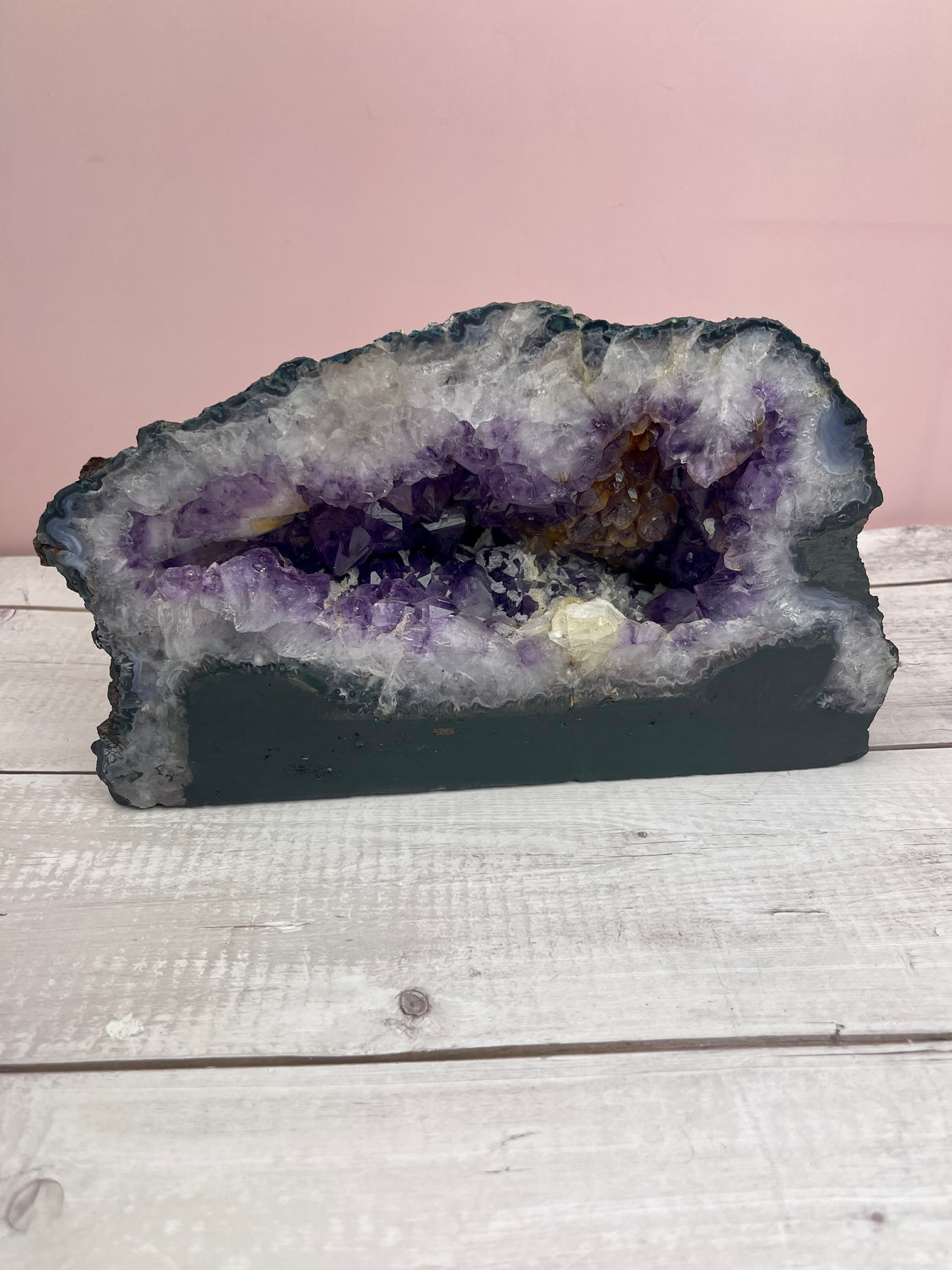 Amethyst Cave with Calcite Inclusions 8.2 Kilos #3 - Protection. Intuition. Healing.
