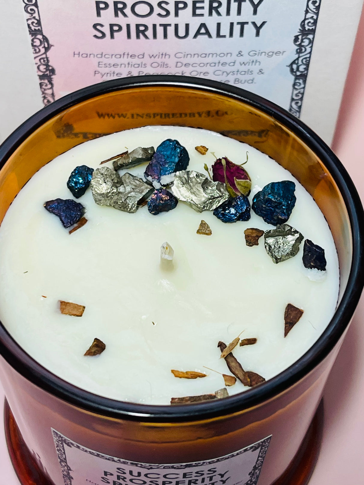 Manifestation Candle Large - Success. Prosperity. Spirituality. Cinnamon & Ginger