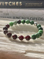 Garnet & Ruby Zoisite Silver Bracelet