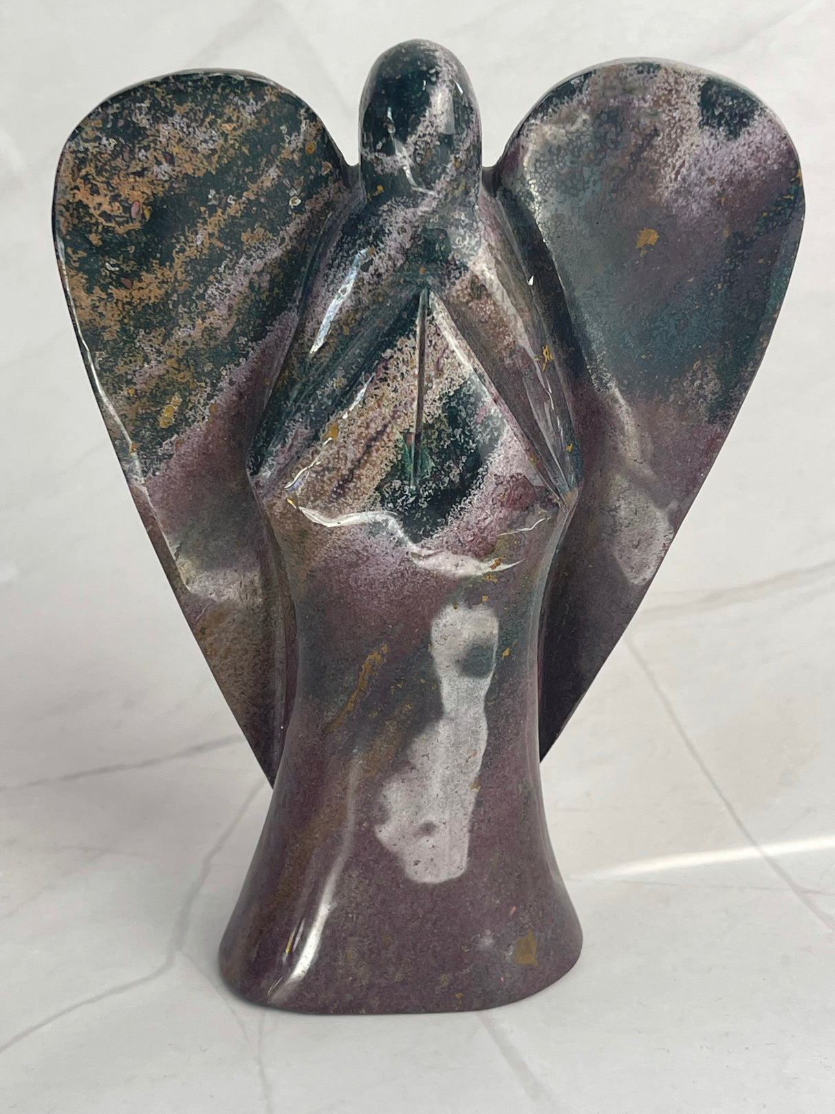 Jasper Ocean Angel 995g (Orbicular Jasper) - Enjoyment of Life. Stress Relief.