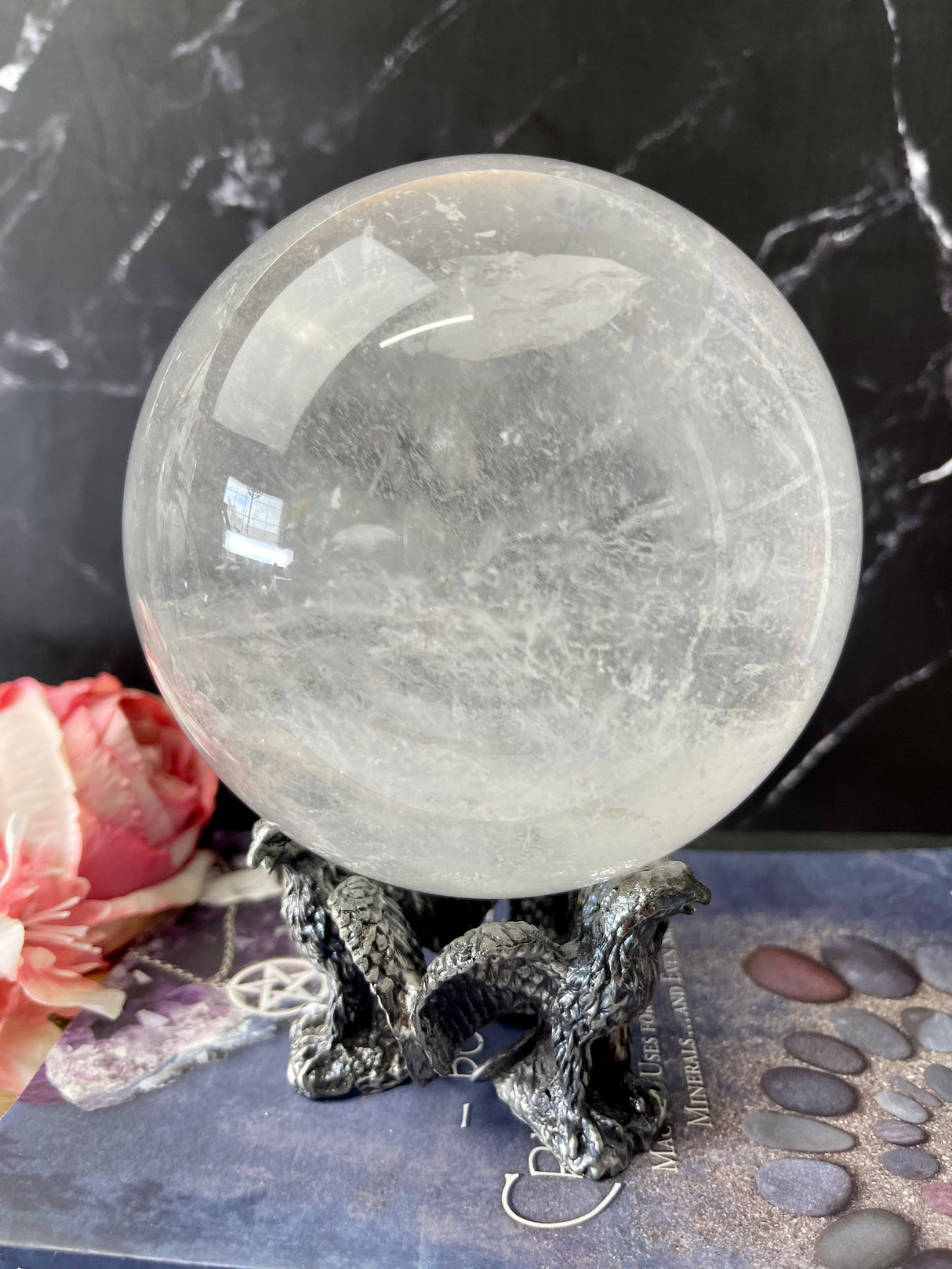 Clear Quartz Sphere from Madagascar - 2.943 Kilos - 13cm - “I have the power to manifest all my dreams and desires”.