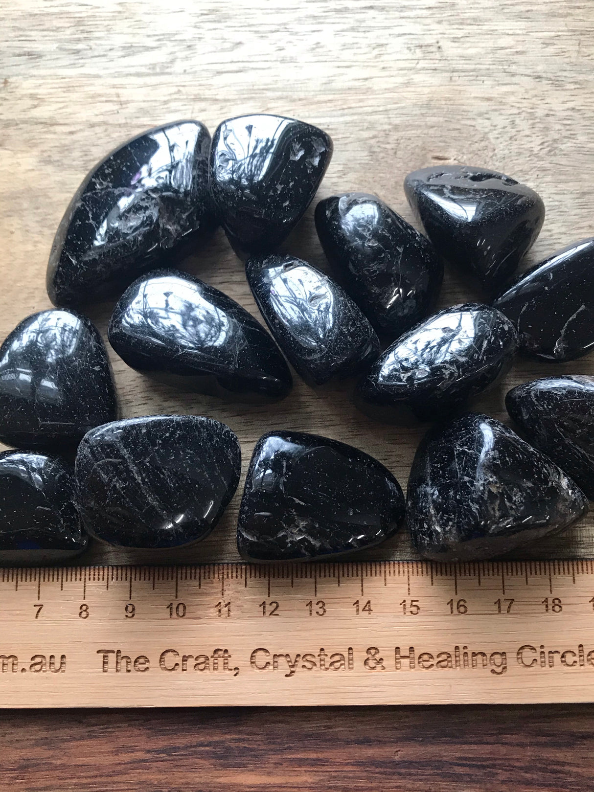 Black Tourmaline (Large) Tumbled Stone – Stone of Powerful Protection, Grounding & Energy Cleansing