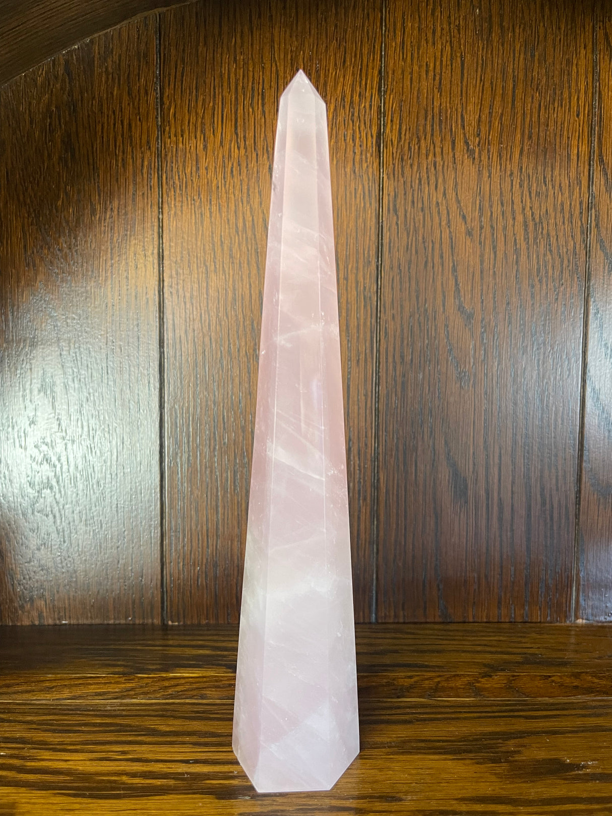 Rose Quartz Tower 24cm - 468g - “I radiate love, beauty, confidence and grace”.