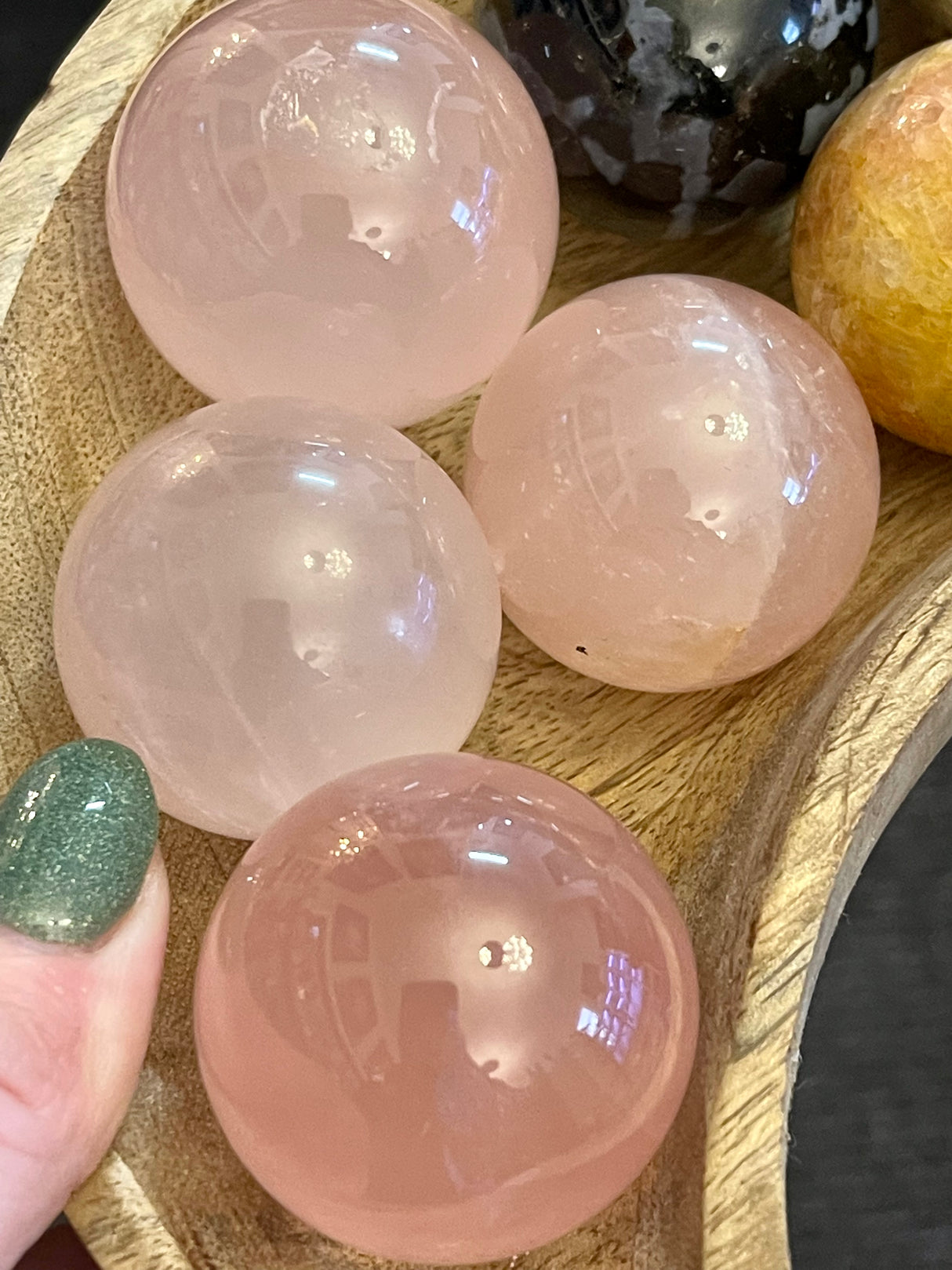 Rose Quartz Sphere - Love and Peace
