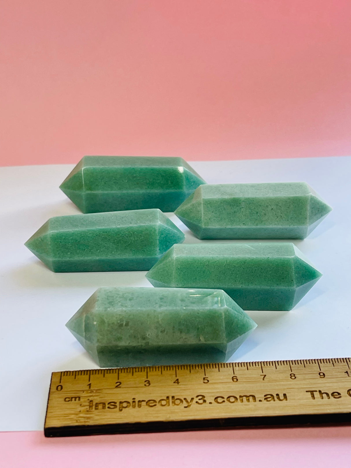 Green Aventurine Double Terminator 6 sided - Love. Growth. Fortune.