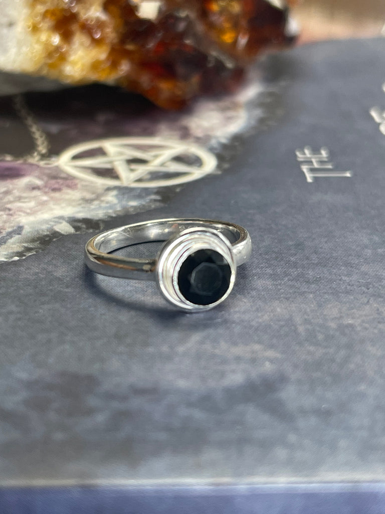 Black Obsidian Ring Size 6 - Protection. Grounding.