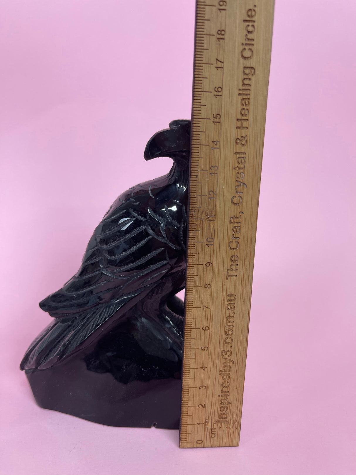 Black Obsidian Raven Carving – Seeker of Truth and Guardian of the Shadow