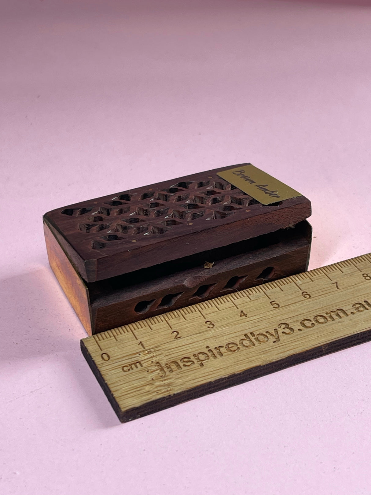 Brown Amber Resin in a Rosewood Box - Stress Relief. Anti-depressant. Grounding. Healing. Solar Spells.