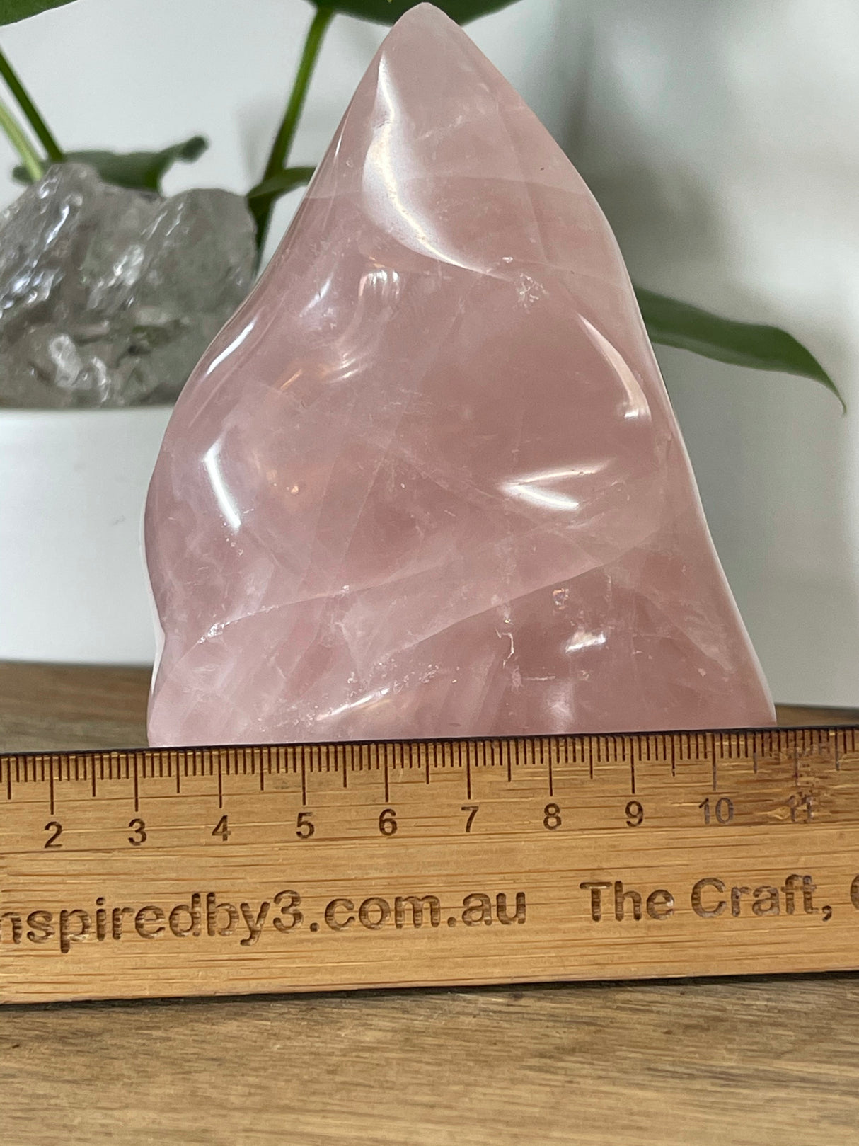 Rose Quartz Flame Madagascan 766g - Love. Heart Chakra.