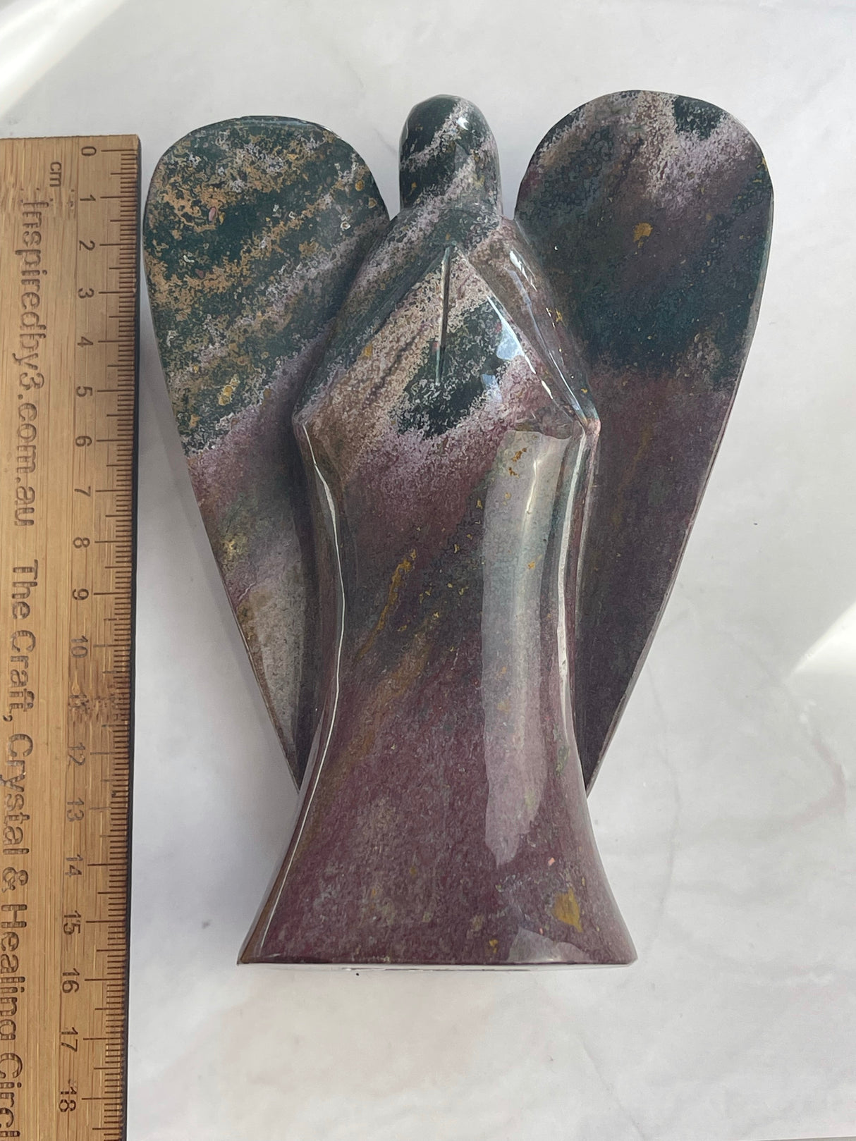 Jasper Ocean Angel 995g (Orbicular Jasper) - Enjoyment of Life. Stress Relief.