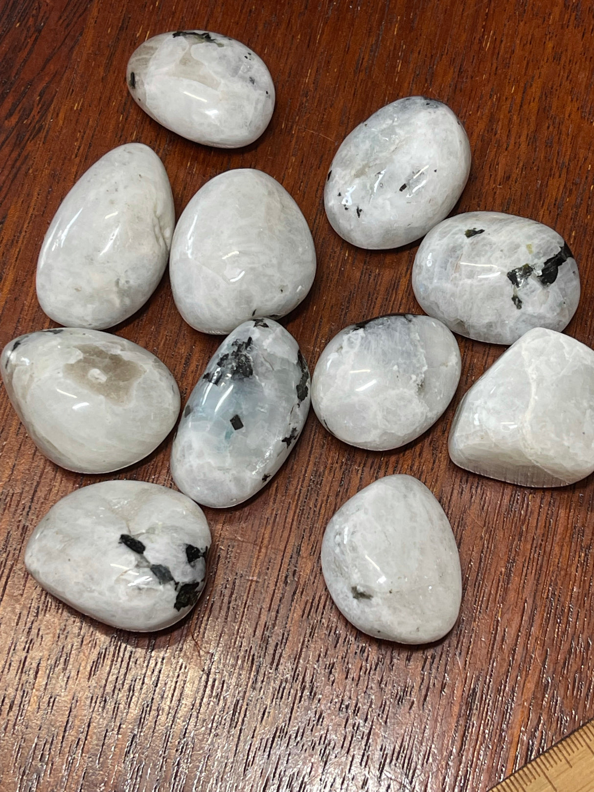Rainbow Moonstone Large Tumbled Stone – Stone of Intuition, Divine Light & New Beginnings