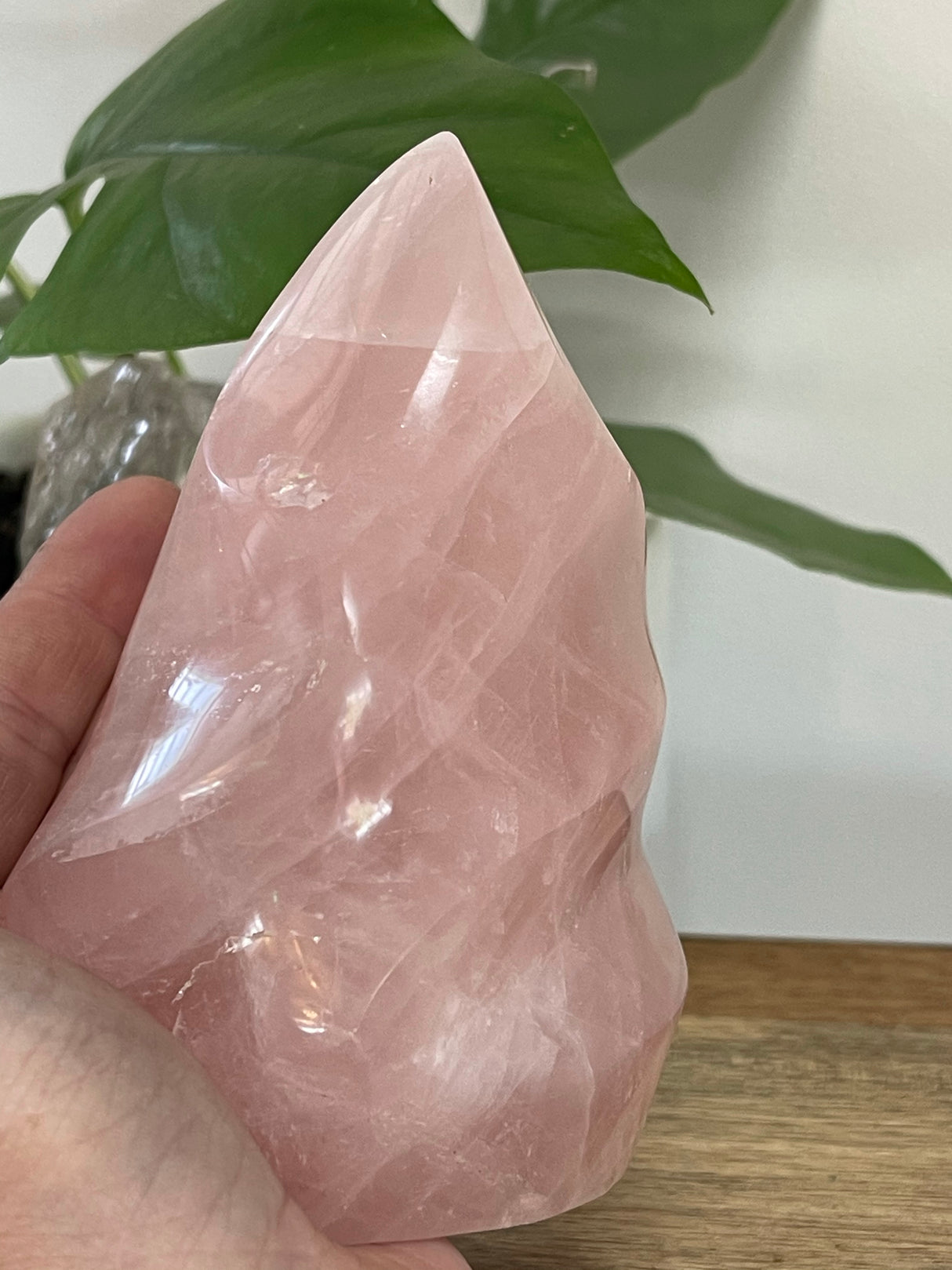 Rose Quartz Flame Madagascan 766g - Love. Heart Chakra.