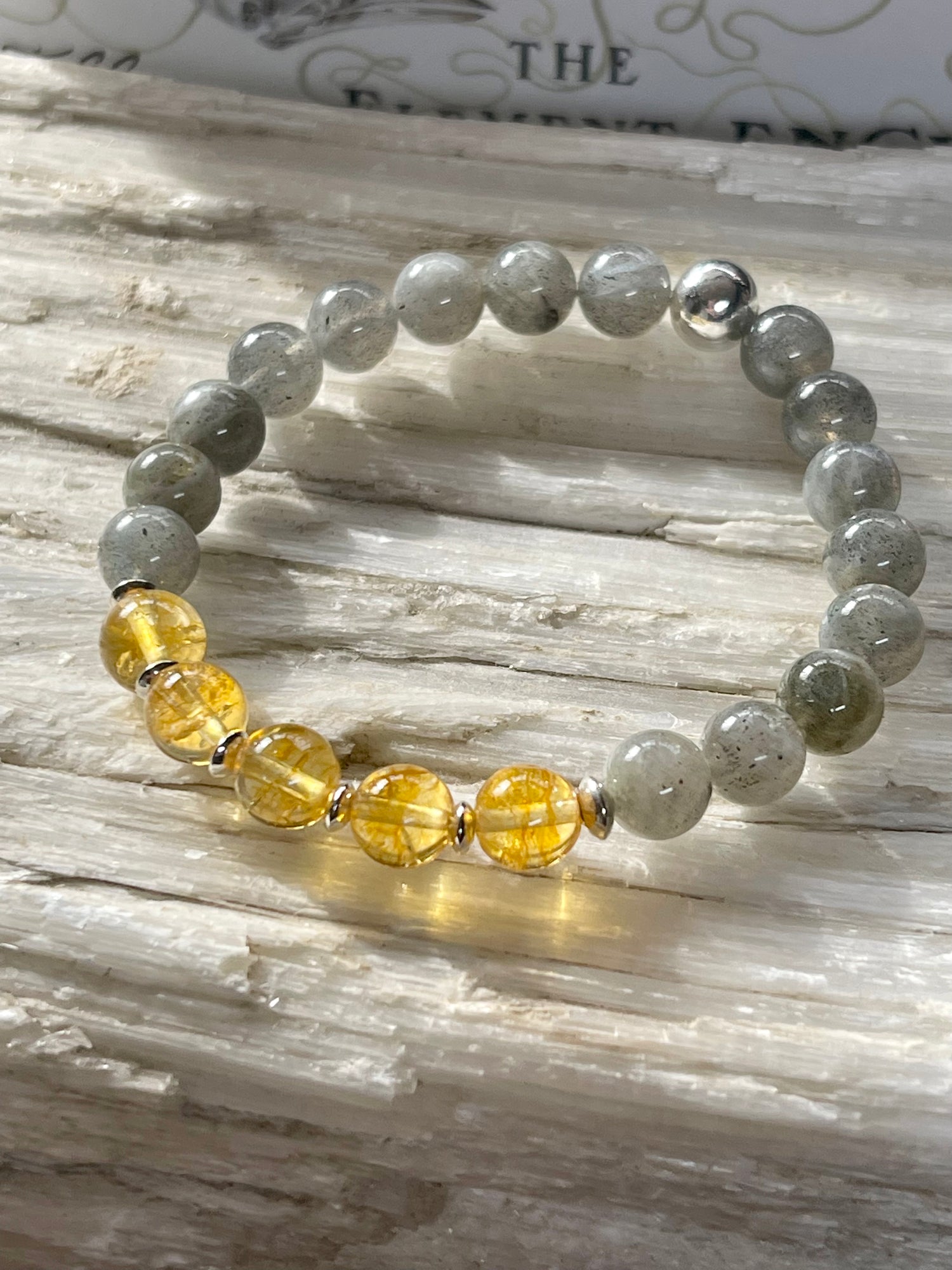 Citrine & Labradorite Sterling Silver Bracelet