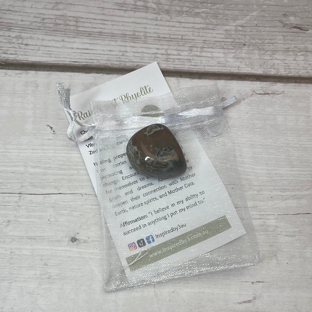 Rhyolite Tumbled Stone – Stone of Growth, Creativity & Emotional Strength