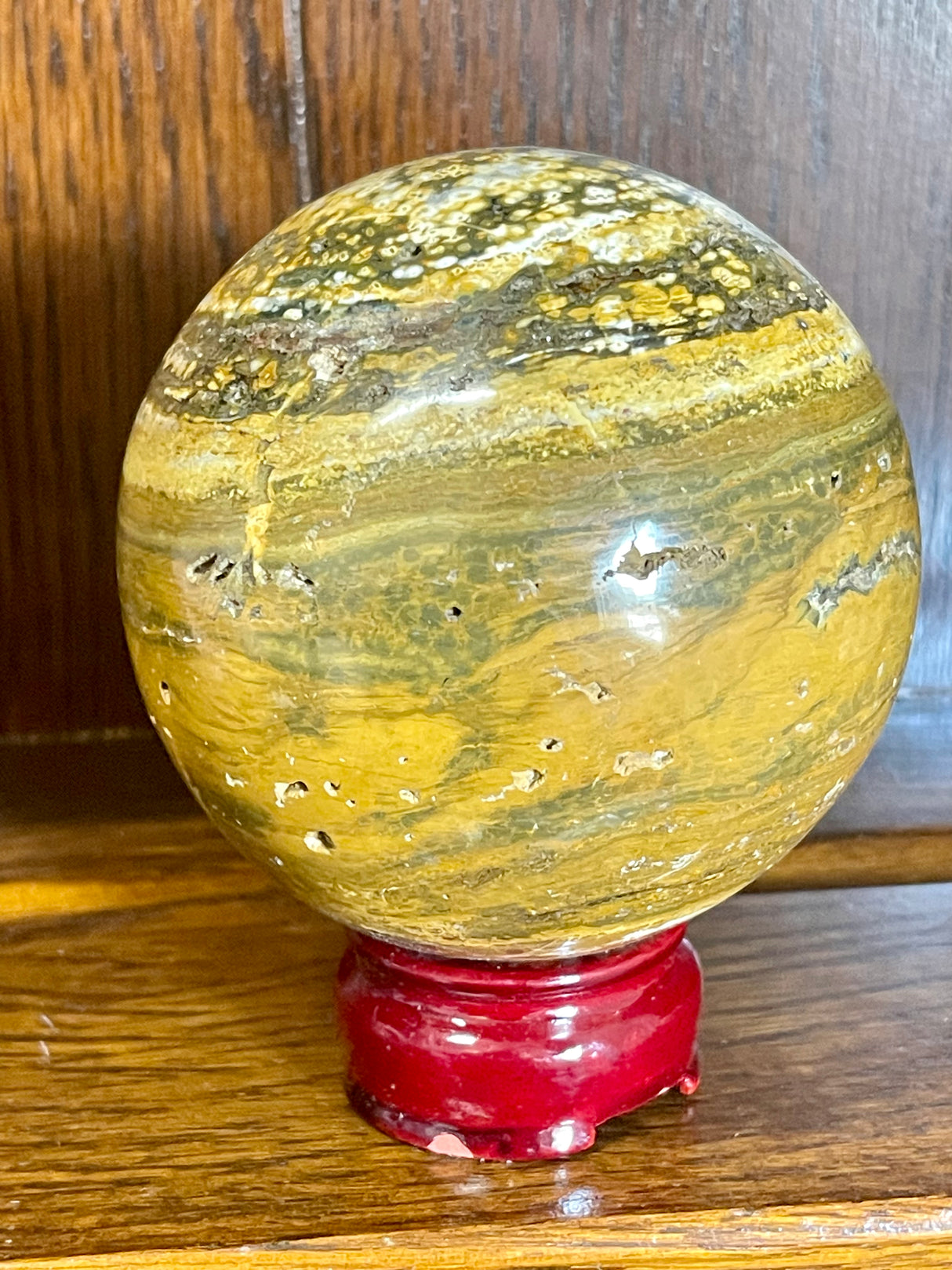 Ocean Jasper Sphere 9cm 966g - Transformation & Healing