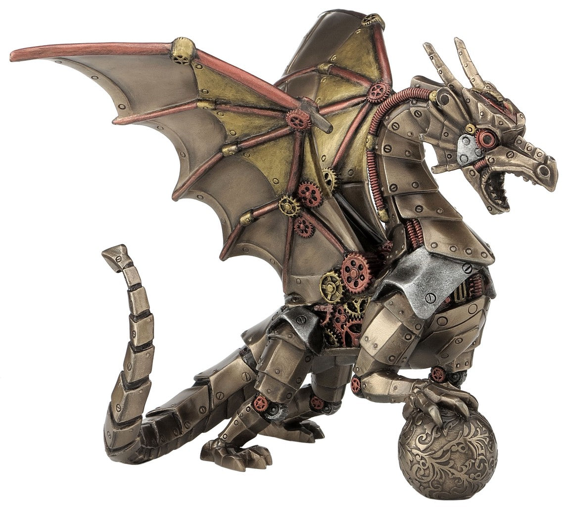 Steampunk Dragon Statue – Guardian of Innovation & Imagination