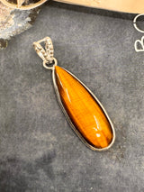 Tiger Eye Pendant & Chain  - "I have the strength to overcome challenges and setbacks."