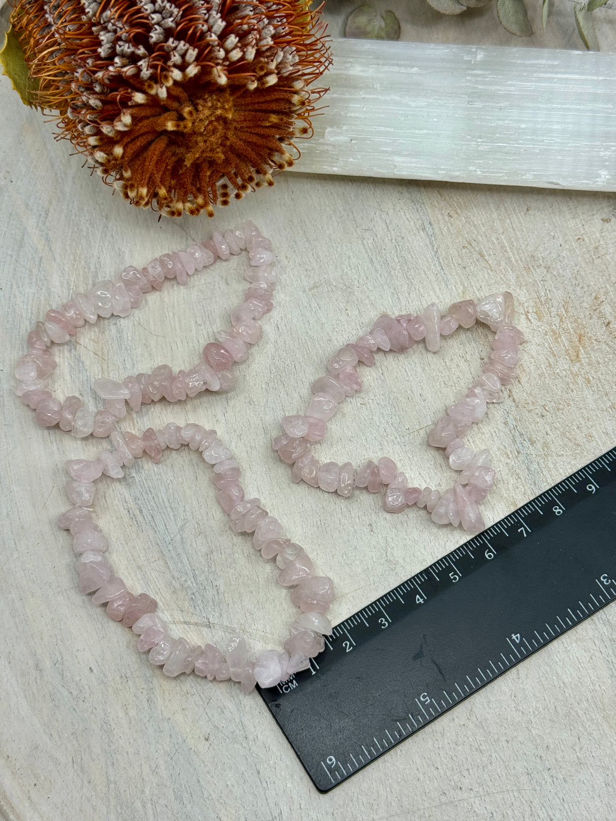 Rose Quartz Chip Bracelet - “I radiate love, beauty, confidence and grace”