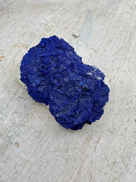 Azurite Sun double formation specimen 39g 5x3.5x2.5cm – cobalt-blue twin suns on Kaolinite matrix from Malbunka Copper Mine NT – rare Australian mineral for insight and awakening – Inspired By 3 Crystals Australia.