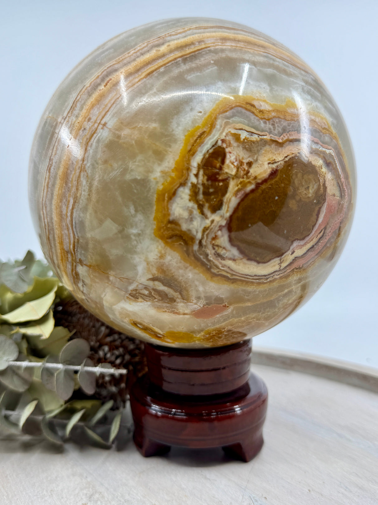 Green Onyx Sphere 4.842kg (14cm) – Stone of Strength, Healing & Emotional Renewal