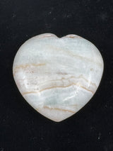Caribbean Calcite Heart 96g - "I am calm and at peace with myself and others."