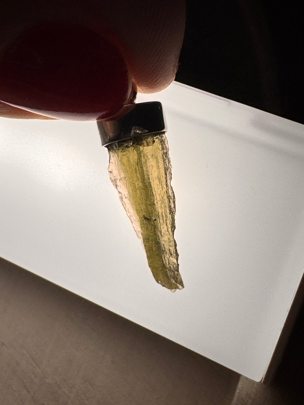 Moldavite Silver Pendant #3 1.66g- Transformation & Protection