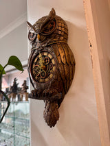 Owl Wall Clock with Wagging Tail - Wisdom