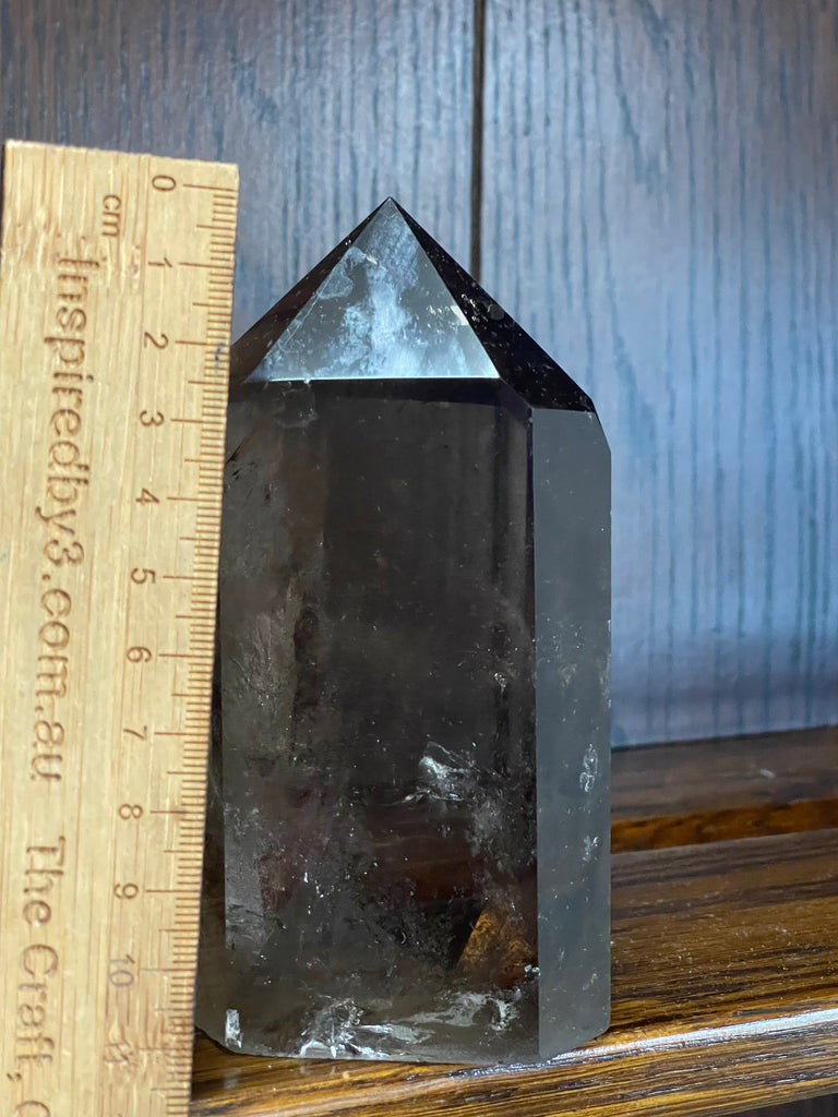 Smoky Quartz Tower #5 804g - “My spirit is deeply grounded in the present moment”.