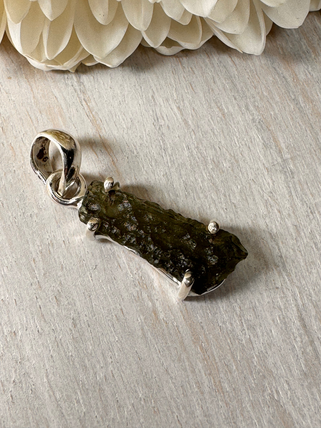 Moldavite Silver Pendant #5 2.14g- Transformation & Protection