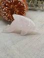 Rose Quartz Dolphin Carving 7 cm × 4 cm – soft pink crystal dolphin symbolising love, compassion and emotional healing, Inspired By 3 Australia.