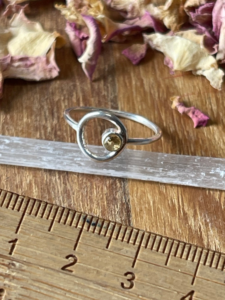 Citrine Silver Ring Size 7 - “I am successful in all areas of life”.
