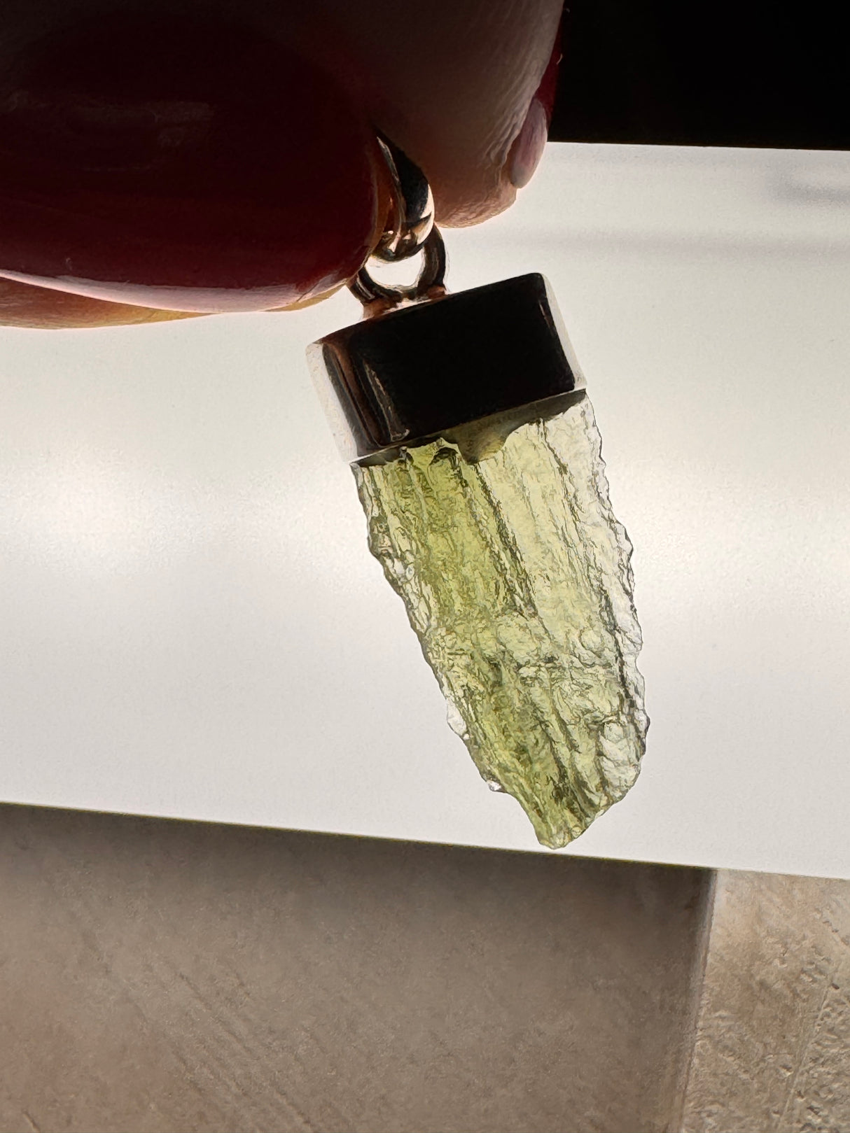 Moldavite Silver Pendant #9 2.12g- Transformation & Protection