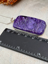 Extra Large Charoite Pendant | Rare Crystal of Transformation & Healing