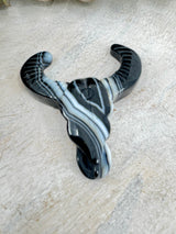 Black Banded Agate Ox Carving – Stone of Strength, Protection & Grounded Power