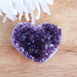 Natural Amethyst cluster heart crystal 6.5cm 90g deep purple druzy healing stone
