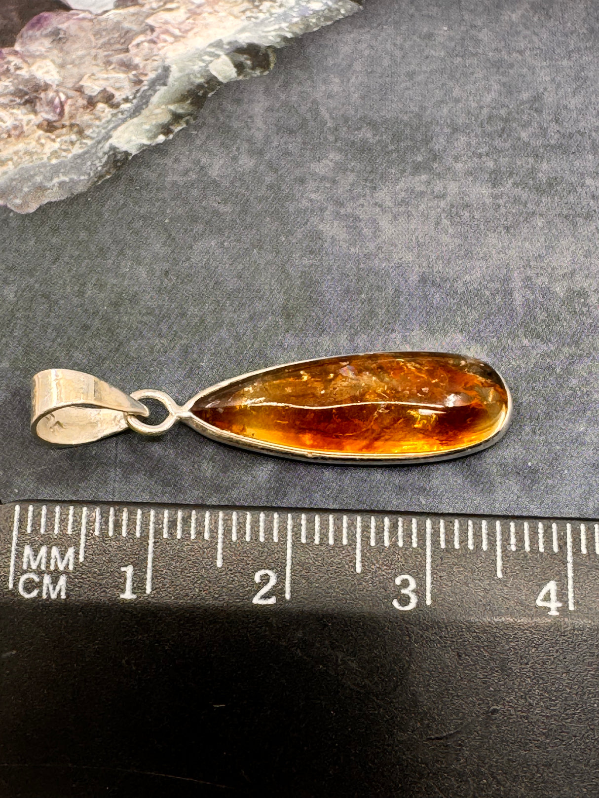 Citrine Silver Pendant & Silver Chain - “I am successful in all areas of life”.
