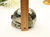 Pyrite Skull Carving #3 | 9cm | 1.326kg | Protection & Energy