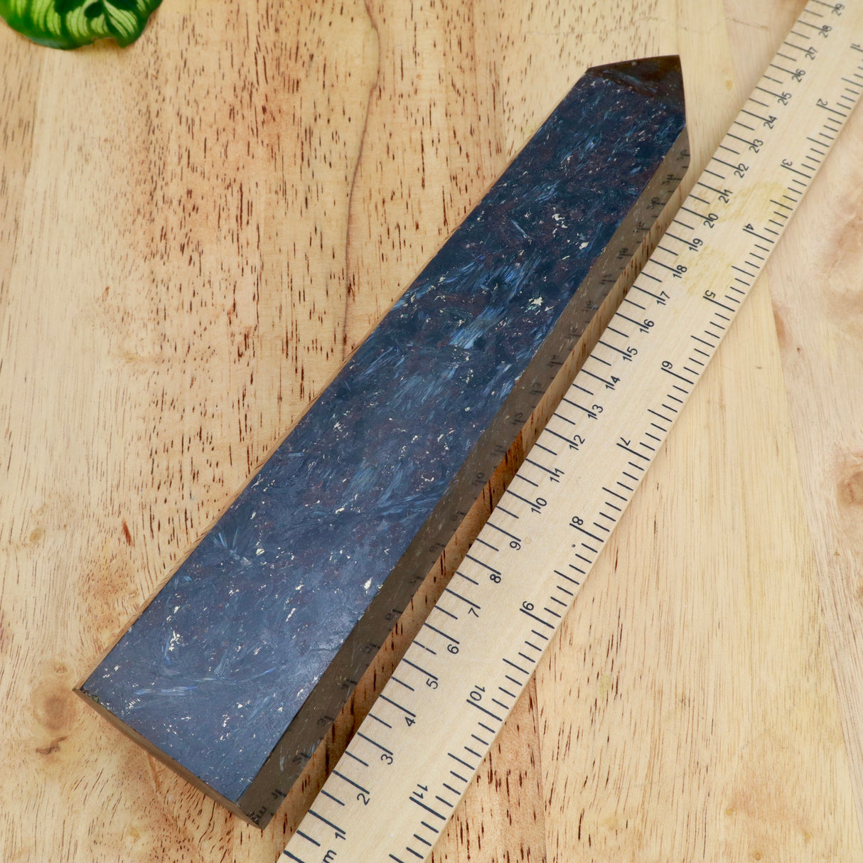 Arfvedsonite with Garnet Tower | 24cm | 935g | Grounded Manifestation