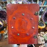 Mermaid Goddess Leather Journal | 33cm | Handmade Paper | Book of Shadows