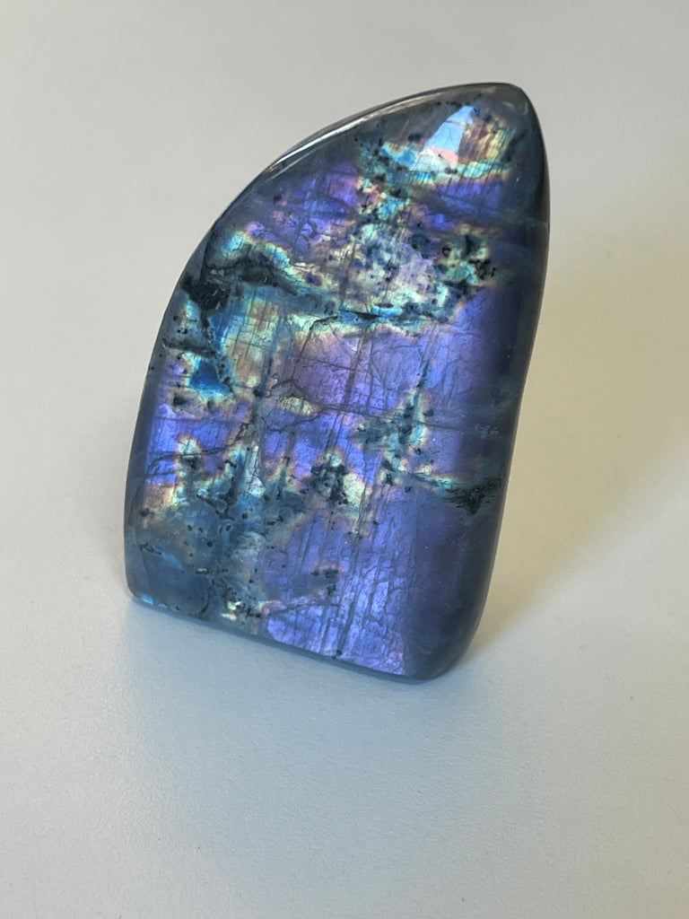 Labradorite Freeform Purple Flashes #6 172g  -  “ I welcome change and transformation into my life”.